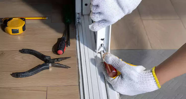 Backyard Sliding Door Track Repair in Pacifica, CA